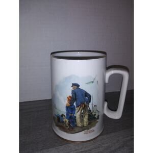 1985 Norman Rockwell Museum Looking Out to Sea Collector’s Porcelain Mug